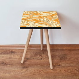 Hanah Home Mesa Auxiliar Shp204 Amarillo y Crema